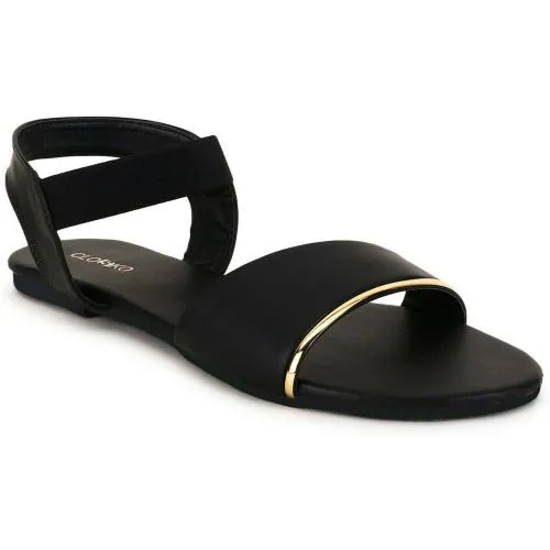 Closko Women Black Flats Sandal - JioMart