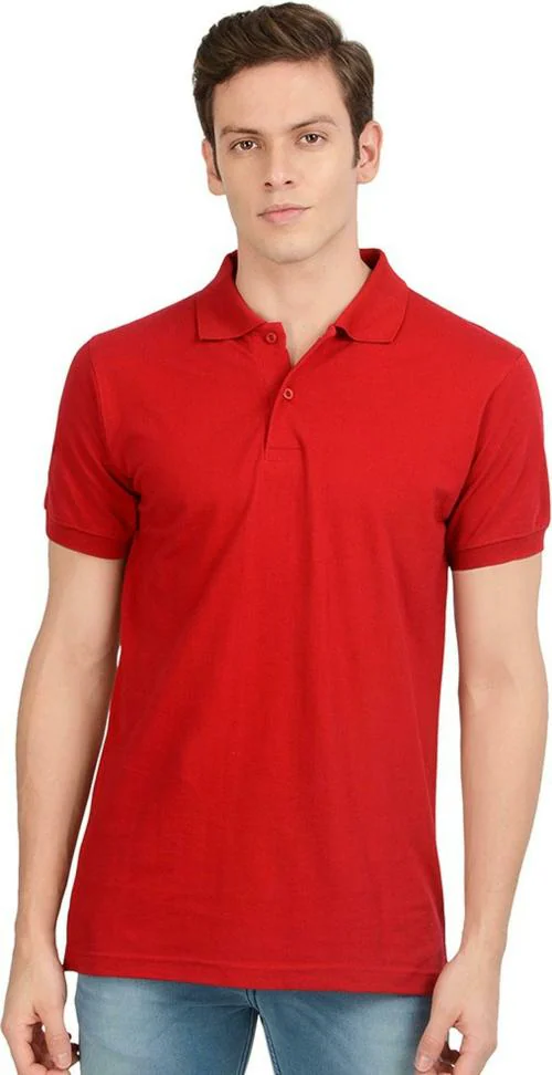 SCOTT INTERNATIONAL Men Red Regular Fit Polo T-shirt
