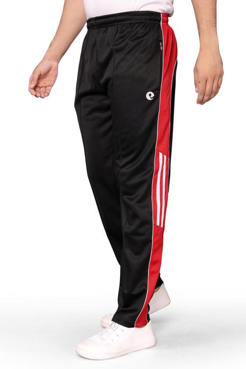 estro Men Black Dyed Polyester Track Pants