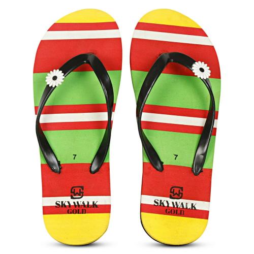 Skywalk Gold Line Desing Slipper for Women's and Girl Soft/Slipper/ Custom Slipper/ Printed Slipper/ Floral Slipper