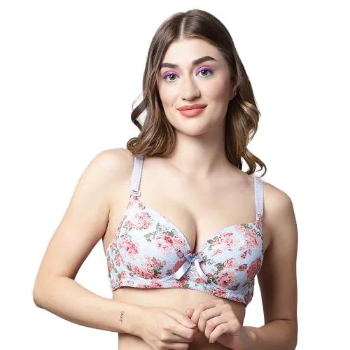 PrettyCat 36B Floral Lace T-shirt Bra For Women(PC-BR-6096)