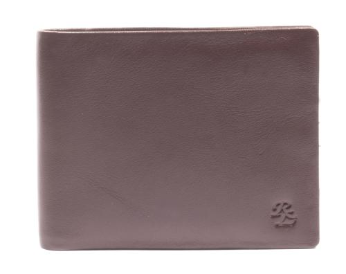 Rustic Leather Pasting Mens Leather Coin Wallet Maroon