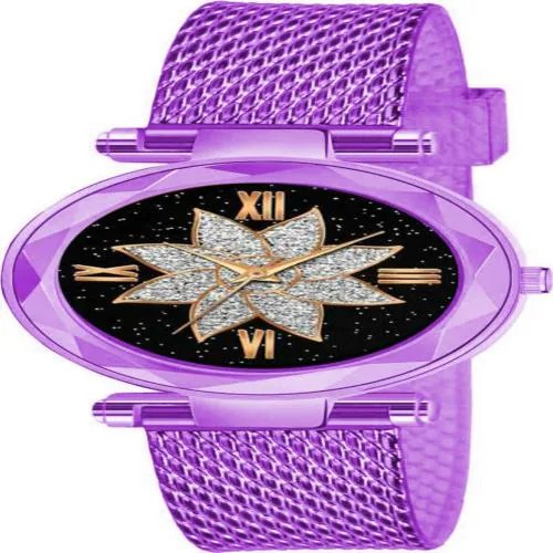 Bolun Analog Purple Dial Purple Strap Watch For Women