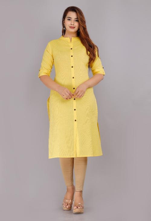 LIGHT DAISY PRESENT YELLOW KURTI FOR WOMEN