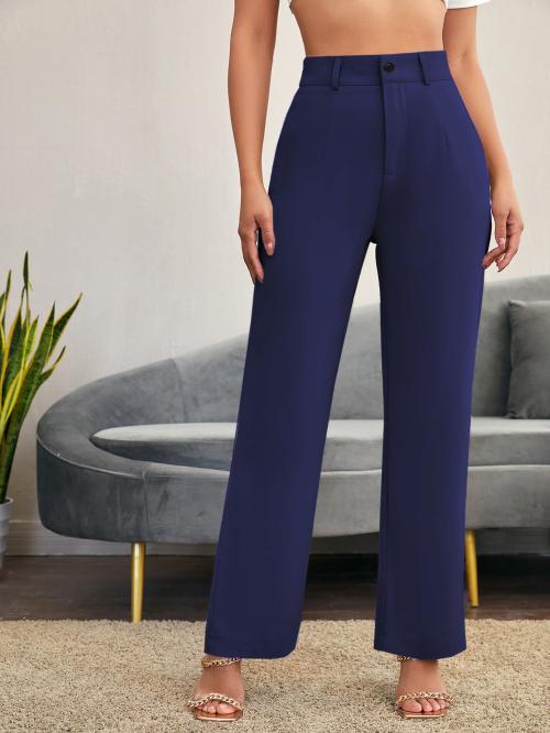 Women trouser casual pants for women navy blue color