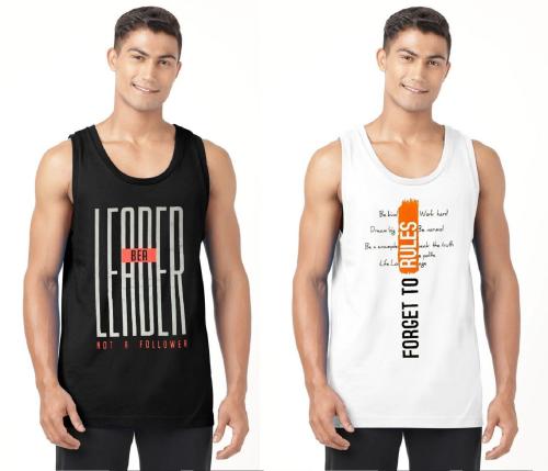 MADMAN Core Fashion Vest- Pack of 2pcs- Black,White