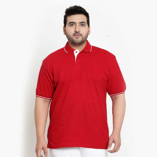 Scott International Men Red Solid Pure Cotton T-Shirt