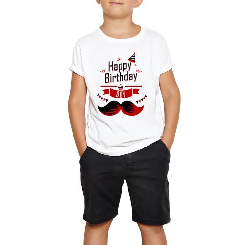 LIMIT Fashion Store - Happy BirthDay Boy Kids T-Shirt (9-10 Years) (Boys)