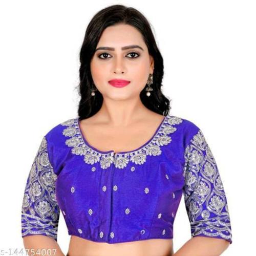 KESWI FAB Women's Embroidery Handwork Stone Work keri Design Readymade Blouse