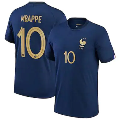 Teky France Football World Cup Jersey Mbappe 10 2022/2023 for Men and Boys