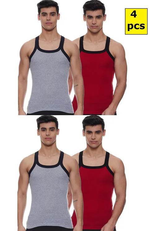 Sasta sales sports gym vest for men | cotton sandoo vest | color ganji | cut sleeve vest| Combo pack of 5