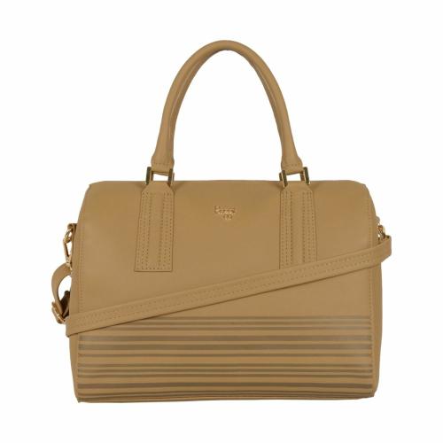 Baggit Women's Beige Pvc Duffel Handbag