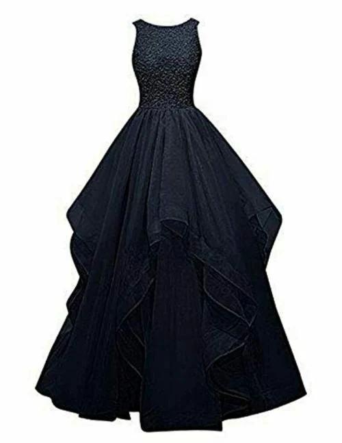 TILISM Girls Dark Blue Net Maxi A-line Gown Dress 4 - 5 Years