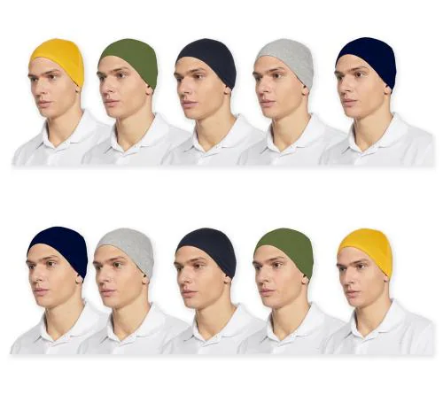 ONCH Mens Cotton Helmet Skull Cap Multicolor Combo (Pack of 10)