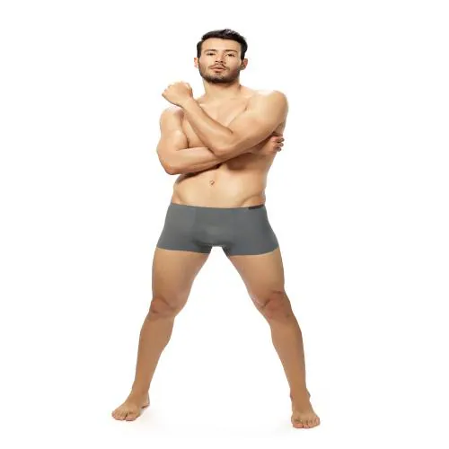 MAML Men’s Boxer Trunk Seamless Underwear for Men and Boys GREY (M)