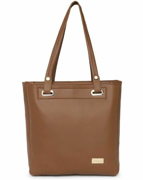 Anna Claire Brown PU Hand Held Bag 4 L - Regular Size