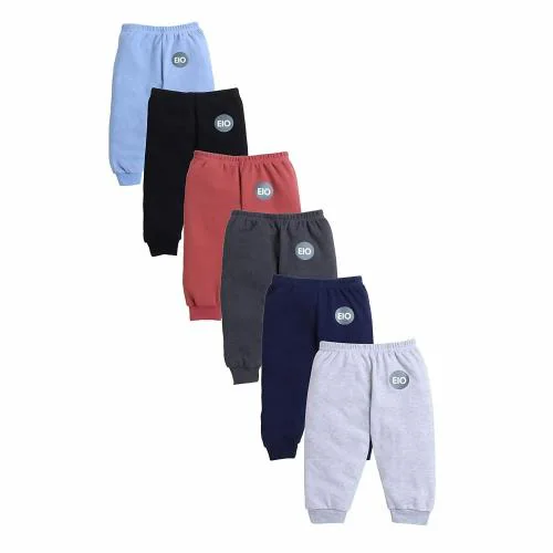 EIO Baby Boys Girls Cotton Pyjamas Rib Pants Pack of 6 (4-5) Years