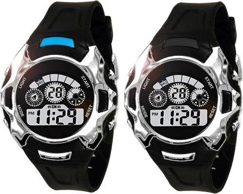 Time Up Digital Multicolor Watches For Boys And Girls (Pack Of 2)