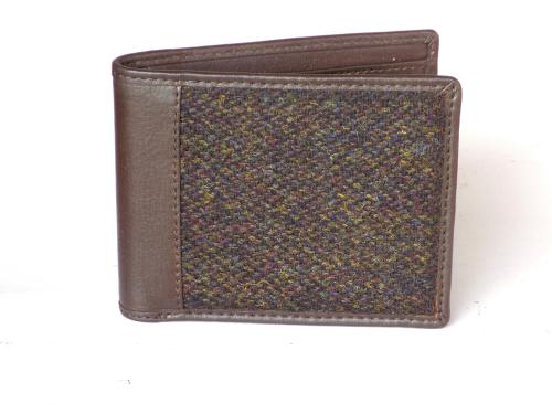 Haadeez Enchante Tweed & Leather Marvel Opulent Brown Wallet