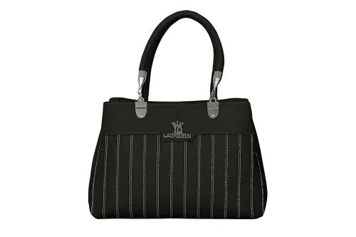 LADY QUEEN Black PU Leather Women Handbag (LQ-00018LG)
