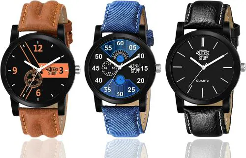 SWADESI STUFF Analogue Multicolor Dail Watch For Boys- (LR 1,2,4)