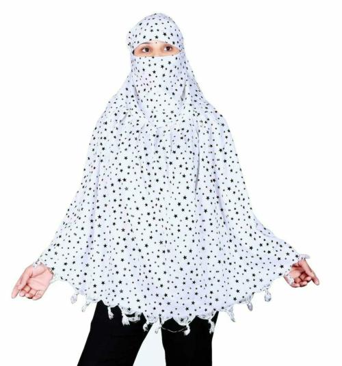 OM SHREE FASHION Cotton Long Scarf Cum Mask scarves Usable for vehicle Driver | White Printed Design | Universal Size | For Girl & Women | Breathable, Sun Protection ,Face covering scarf for Women