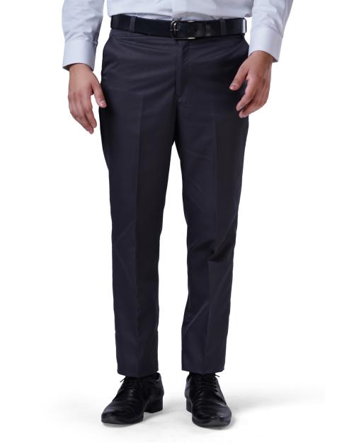 Charcoal Fashion Men's Regular Fit Grey Formal Trousers