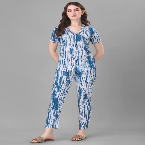 BELADIYA FASHION Women's Cotton Heart & Gola Printed Shirt & Payjama Nightwear Set