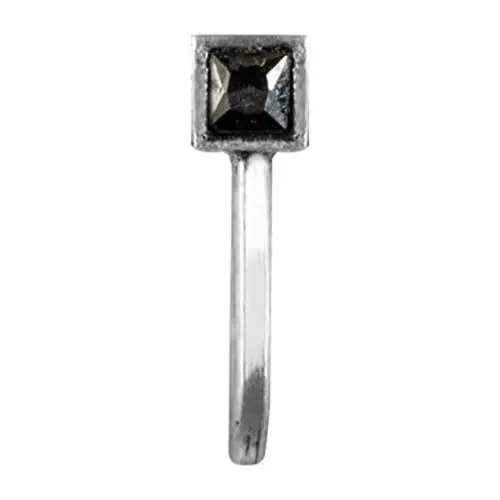 Giva Sterling Silver Oxidised Black Square Nose Pin For Women