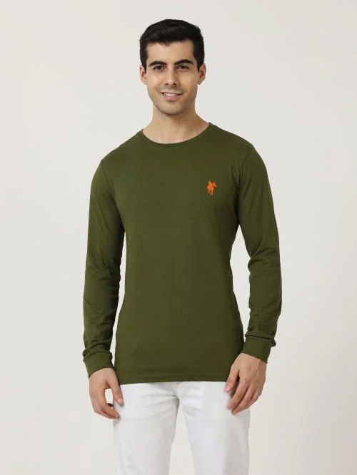 MENS FULL SLEEVE SOLID TSHIRTS WITH CUFF S