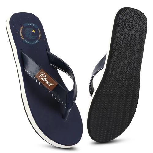 Chevit Comfortable Flip Flops, Slippers, Chappal For Men (Navy)
