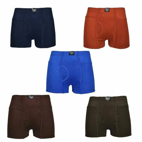 ESSA Men's Cotton Trunk (Pack of 5) (ESSA MENS TREND TRUNK PKT - 85CM_Multicolor, 85 Cm)_85 cm Or S
