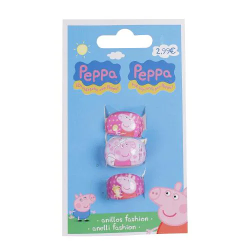 Li'l Diva Peppa Pig Finger Rings Pack of 3