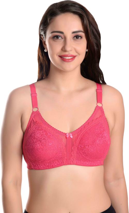 Featherline Women Pink Lace Single Bra ( 42C )