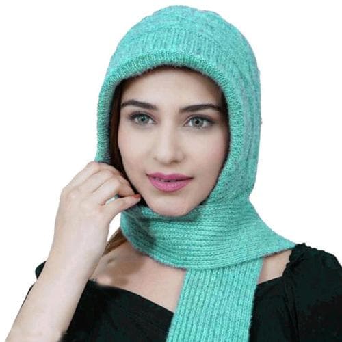 HETESHE Women's Solid Regular Noori Cap with Muffler