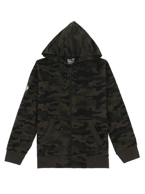 PROTEENS Boys Green Printed Cotton Jacket