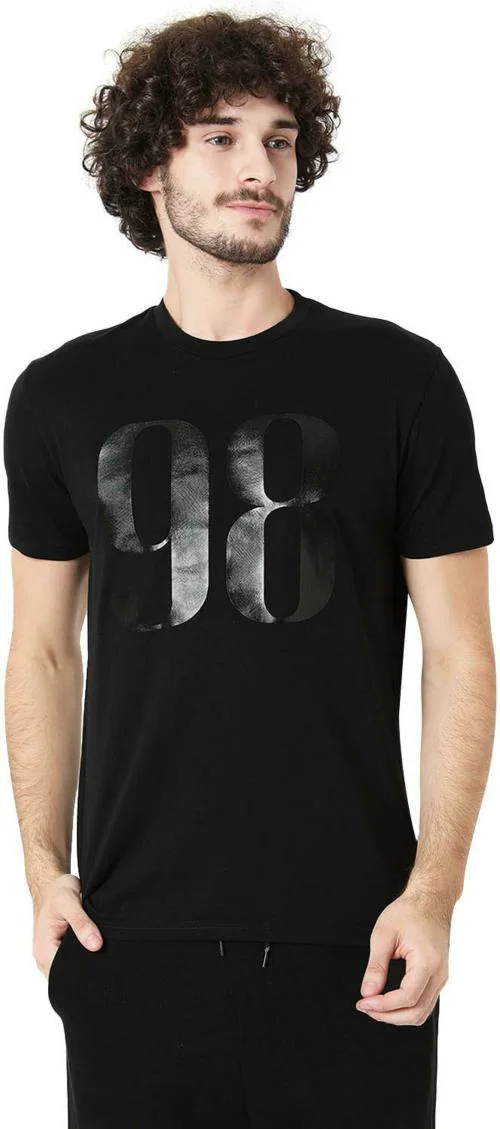 Mufti Black Leather Print Graphic Tee