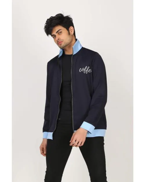 SYCOO FASHIONS Mens Rock BLUE Regular Jacket