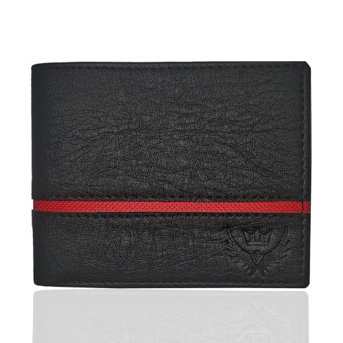 Lorenz Bi-Fold Synthetic Leather Wallet for Men (Black) | WL-41