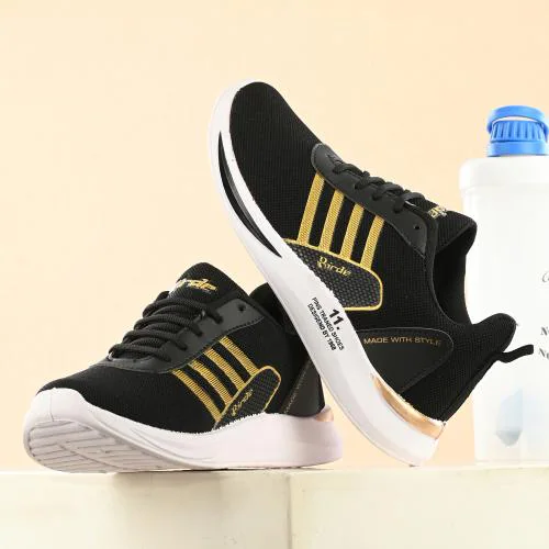 BIRDE Stylish Comfortable Black Sports Shoes For Men's
