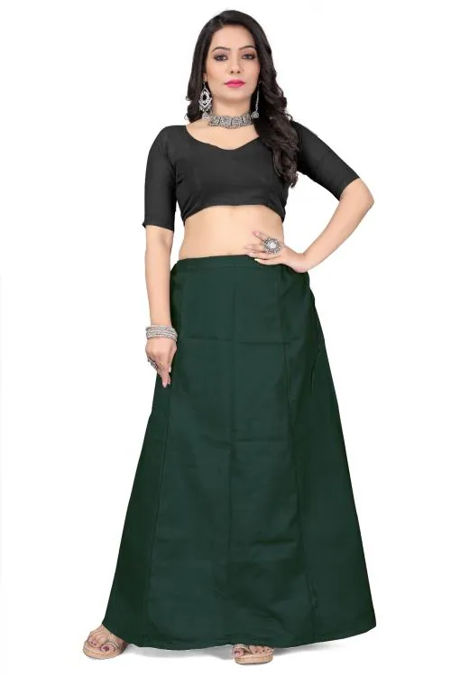 HAUTELOOK Women's Pure Cotton Shapwear Petticoat with Interlock Sewing/Stiching Waist Upto 44