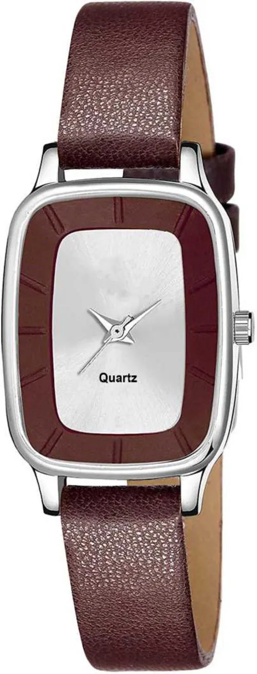 iloz New Latest Collection brown square Dial Leather belt Stylish Look watch For Women Girls Analog Watch - For Women