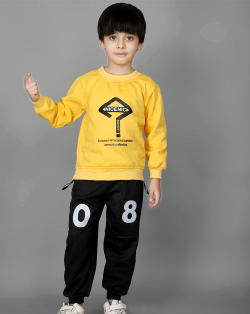 MAYNEISHA Casual Kids Sweatshirt Track Pants Winter Dress clothing set for Boys & Girls| Size-18 (Set)