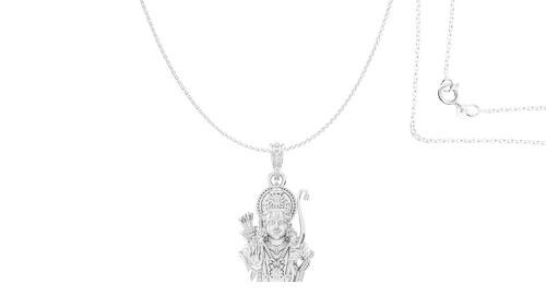 Akshat Sapphire Pure Silver God Ram Pendant With Chain Suitable For Men and Women