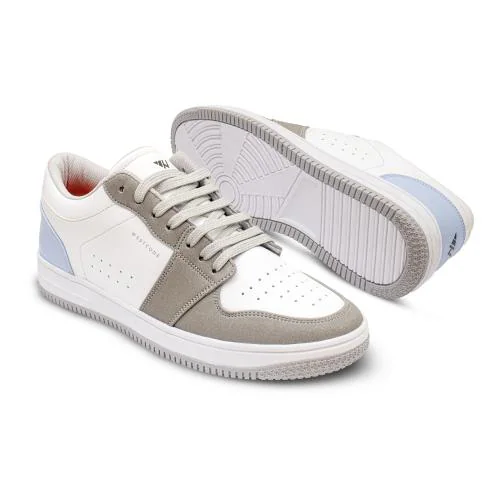 Westcode JD-93 High Comfort & Light Weight Sneaker Shoes with Soft PU Upper & TPR Outsole, Sneakers for Men & Women (Sky Blue/Dark Grey, Size 6)