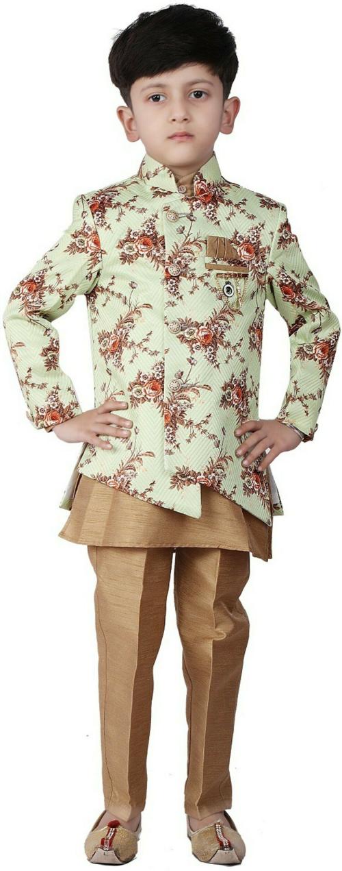 Buy Fourfolds Boys Full Sleeve Kurta and Pyjama Set Online at Best