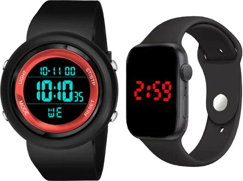 Hala Digital Red Watch For Boys - (LED-BEN-RED-SQUARE)