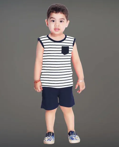 Tarsier Baby Boys Cotton Clothing set ( 4-5 years )( stripesl/s )