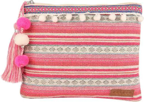 Astrid Womens Pink, White, Beige Pouch