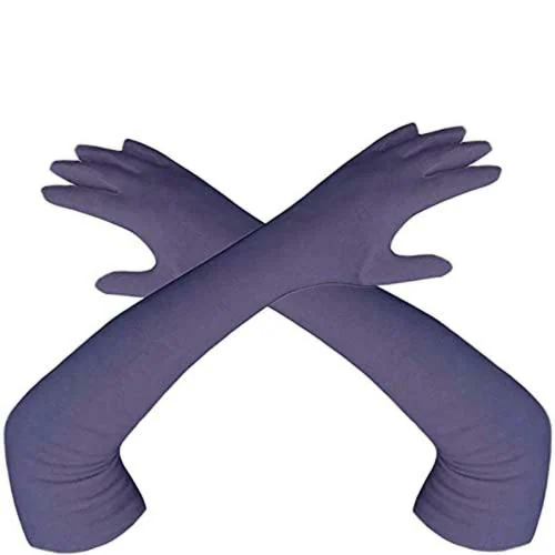 UPAREL Navy Blue Unisex Cotton Protection from Sun burns, Dust Full Hand Gloves 71.1 x 45.7 x 7.6 cm (Pack Of 1 Pair)